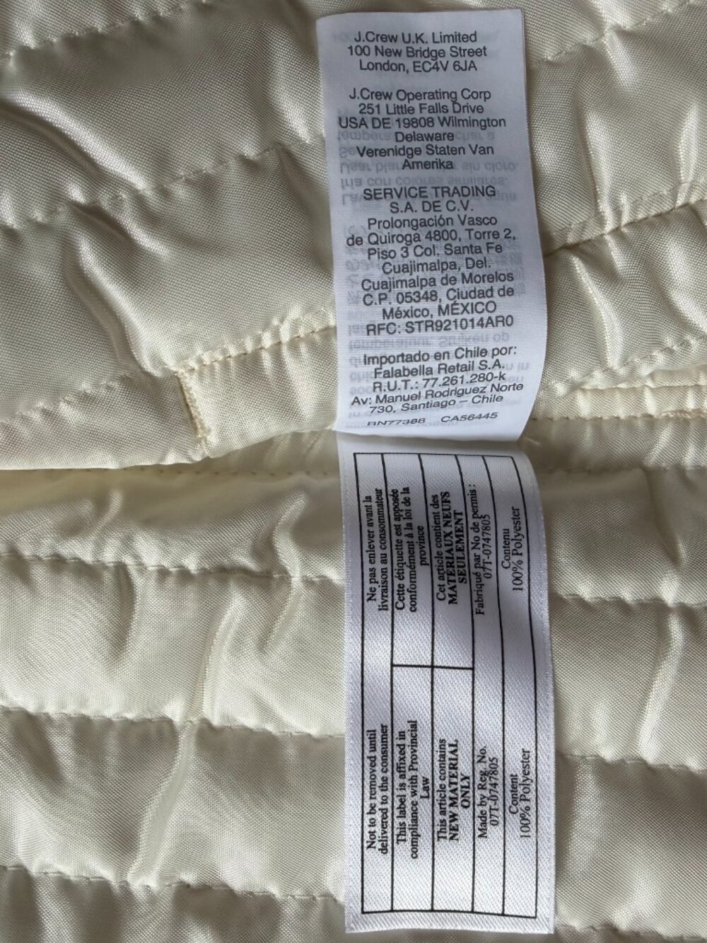 NEVER WORN Madewell Quilted Jacket Ivory Daisy Floral Print Full Zip - Picture 5 of 15